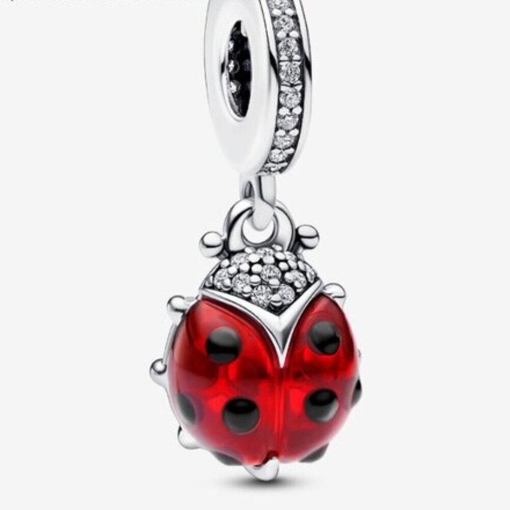 Pandora Red Ladybird Dangle Charm
